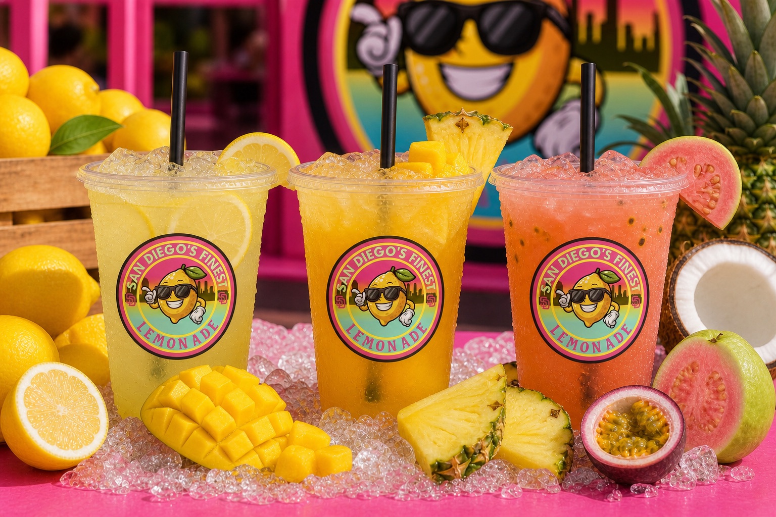 Tropical and original lemonade cups
